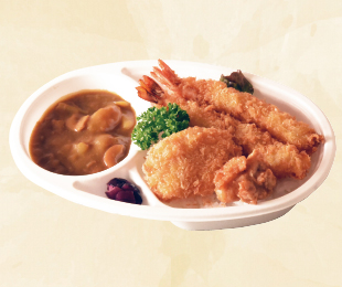 海老カツ唐揚げカレー/700円